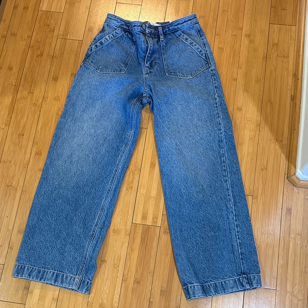 Blue Wide-Leg Jeans